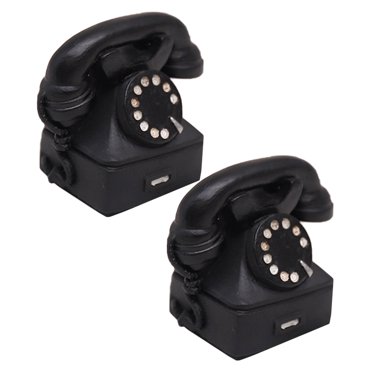 OULII 2Ensemble Ornement de Téléphone Vintage Décoration Rétro Résine Maison