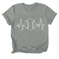 thumbnail image 5 of adviicd Hauts Décontractés pour Femmes Chemises à Manches Courtes Col Rond T-Shirts Décontractés d'Été Gris,TTG, 5 of 5