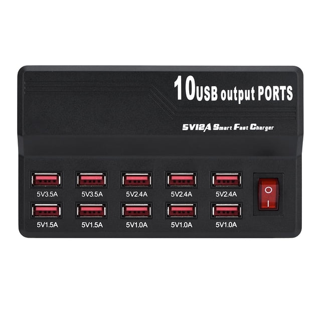 12A USB, Conception de Commutateur d'Alimentation ABS USB Protection de l'Environnement Intelligente pour Téléphone Mobile