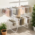 thumbnail image 3 of 2-Level Foldable Clothes Drying Rack with Height-Adjustable Wings, Free-Standing Laundry Rack Clothes Dryer, 33 Drying Rails, and Sock Clips, 3 of 6