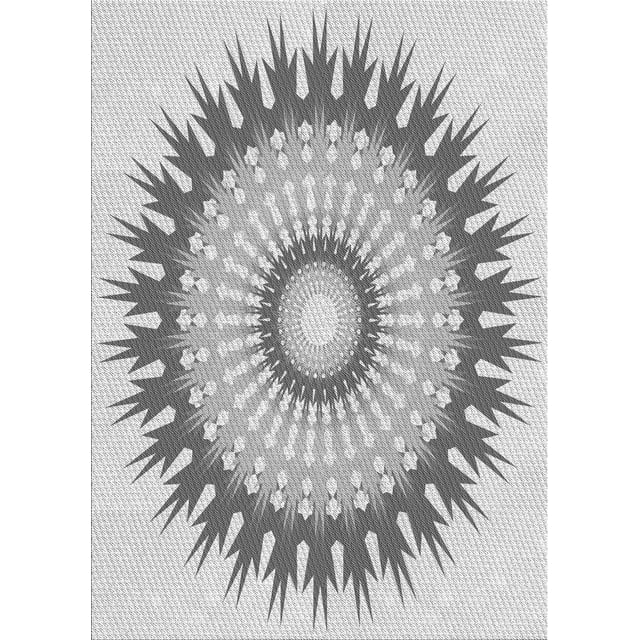 Ahgly Company Tapis d'Intérieur Rectangulaire Transitionnel Gris Lavable à la Machine, 3 Pieds x 5 Pieds