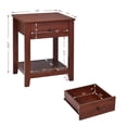 thumbnail image 2 of Costway Ensemble de 2 Tables de Nuit Tables d'Extrémité et d'Appoint Table de Chevet pour Sofa Table d'Accent avec Tiroir et Tablette, 2 of 10