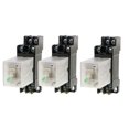 thumbnail image 1 of Unique Bargains 3Pcs HH52P DC 24V Tension de Bobine 8Pin DPDT Puissance Relais Électromagnétique w Socket, 1 of 1
