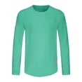 thumbnail image 1 of aohooy Mens Long Sleeve Rash Guard Swim Shirt Breathable UV Sun Protection Athletic Shirts for Hiking Running Workout Green,XXXXL, 1 of 4