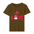 thumbnail image 5 of Pisexur Valentines Day T-shirt Top T-shirt à Manches Courtes Imprimé Amour de la Saint-Valentin pour Femmes Haut à Manches Courtes Col Rond Haut/chemise, 5 of 5