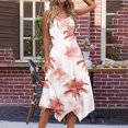 thumbnail image 3 of Ovzne Robes pour Femmes Robe pour Femme Femme Mode Été Plage Imprimé Poches Camisole Col Rond Sans Manches Robes Camisole Robe de Vacances Imprimée Liquidation, 3 of 6