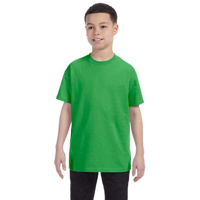 Hanes 54500 Youth Tagless T-Shirt - Shamrock Green - Large