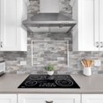 thumbnail image 2 of OYASIMI 1-sheet Light Rustic Wood Peel and Stick Backsplash, 12'' PVC Wood Look Subway Tile, Waterproof Peel and Stick Wall Tiles for Kitchen and Bathrrom, 2 of 8