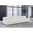 thumbnail image 3 of Meridian Furniture Miramar Crème Durable Lin Texturé Sofa Modulaire, 3 of 9