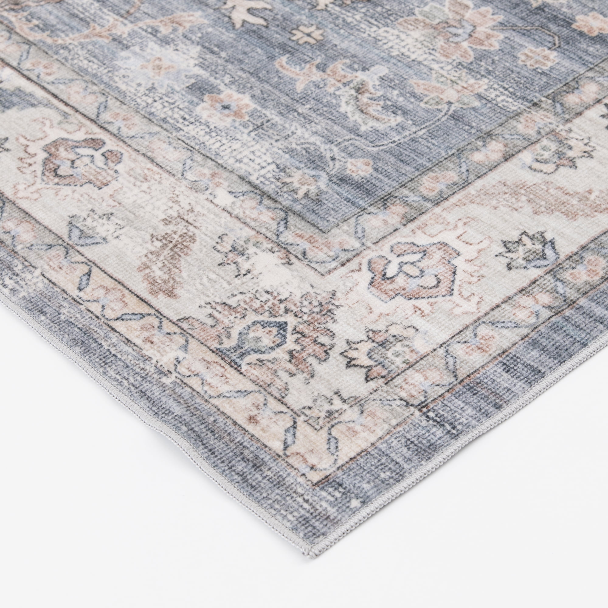 Tapis d'intérieur en peluche Better Homes & Gardens Classic Medallion à motifs géométriques et floraux, 152 x 213 cm, recommandé pour le salon, la salle à manger et la chambre.