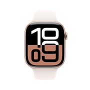 Apple Watch Series 10 GPS Smartwatch – 46mm Rose Gold Aluminum Case, Light Blush Sport Band (M/L) – Open Box