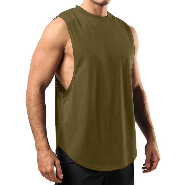 Lolmot Sport Débardeur Sans Manches à Encolure Ronde pour Homme, Estival, Décontracté, Mode, Uni