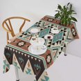thumbnail image 4 of Aztec Tablecloth Ethnic Tribal Geometric Design Vintage Style Table Cloth Boho Chic Washble Table Cover for Dinning Kitchen Farmhouse Party Decoration 60"x120", 4 of 5