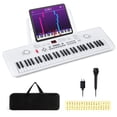 thumbnail image 1 of Costway 61Key Keyboard Piano for Beginners,Electric Portable Digital Piano with Music Stand White, 1 of 10