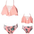 thumbnail image 1 of Girls Swimsuit High Waisted Two Pieces Bikini Set Swimwear Bathing Suits, 1 of 7