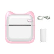 Mini Portable Thermal Printer 200dpi 57mm Printing Stickers Wireless Bluetooth Inkless Blue Pink Pocket Notes To Do List Printer ,Easy to Use