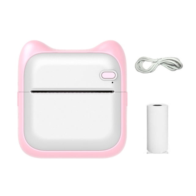 Mini Portable Thermal Printer 200dpi 57mm Printing Stickers Wireless Bluetooth Inkless Blue Pink Pocket Notes To Do List Printer