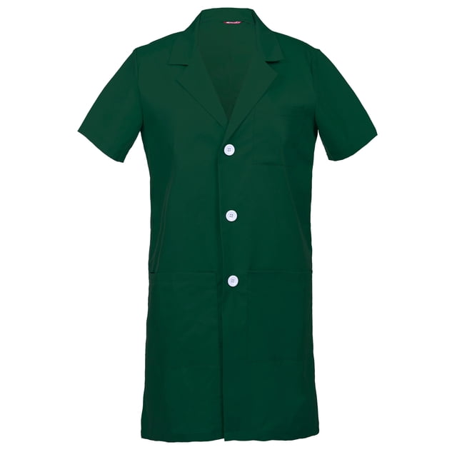 Men's Short Sleeves Lab Coat Laboratory Doctor Workwear
