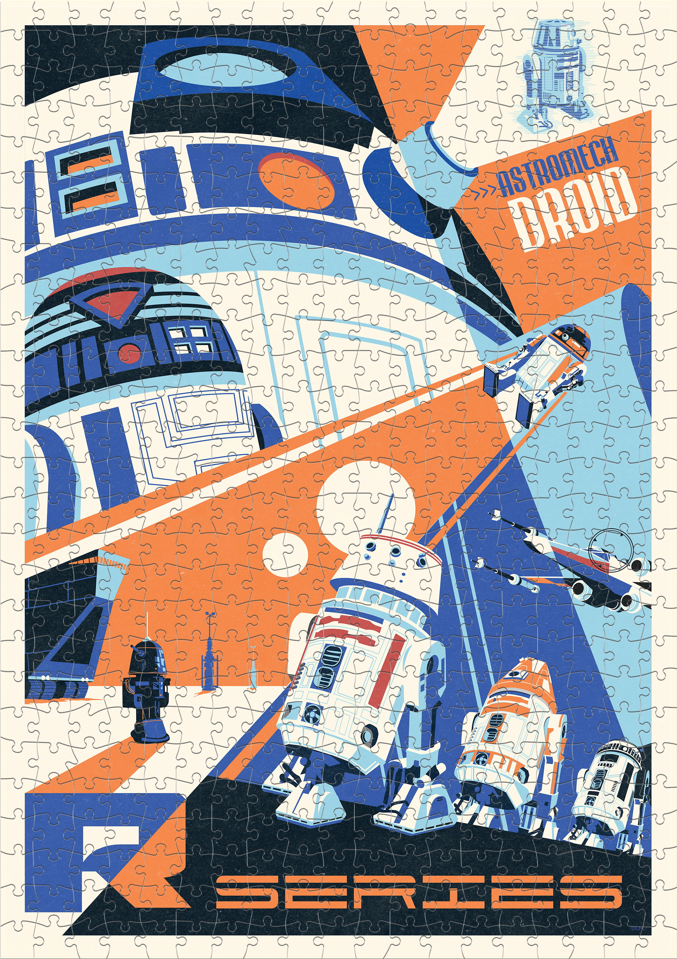 Puzzle en pièces emboîtables de 500 pièces Buffalo Games Droids You Can Count On pour adultes à partir de 14 ans+