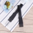 thumbnail image 2 of Milisten 2pcs Black Carbon Fiber Anti-Static Steel Wire Clip Comb Rat-Tail Comb, 2 of 5