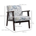 thumbnail image 3 of HOMCOM Mid-Century Modern Accent Chair for Living Room Bedroom, 3 of 10