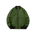 thumbnail image 3 of Faithtur Men's Bomber Flight Jacket Casual Patchwork Fall Winter Coats Zipper Closure Outwear, 3 of 5