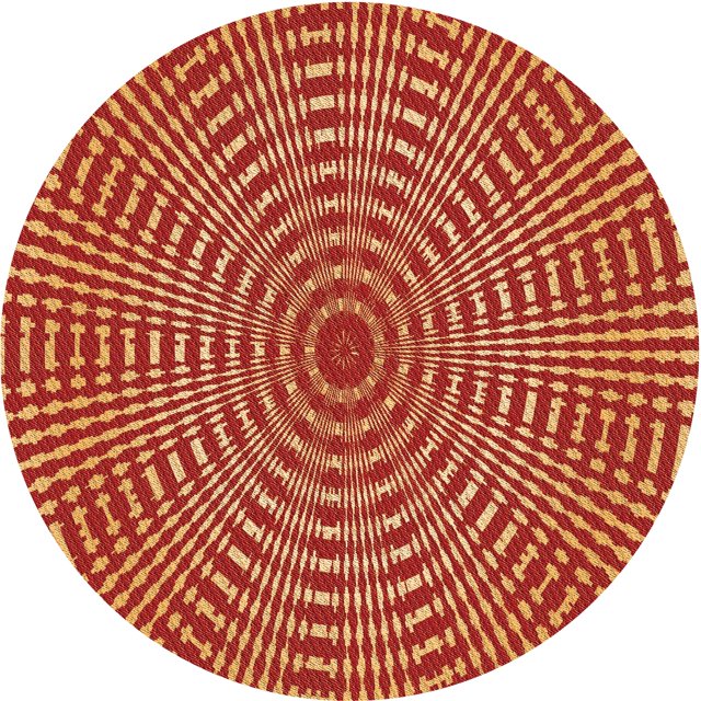 Ahgly Company Tapis Rond Lavable en Machine Intérieur Transitionnel Orange, 6 Pieds Rond