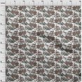 thumbnail image 3 of oneOone Cotton Poplin Fabric Leaves & Floral Ikat Decor Fabric Printed BTY 56 Inch Wide, 3 of 4