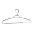 thumbnail image 1 of Mainstays, Adult Non-Slip TPR Plastic Hanger, 20 pack, White and Grey Color, 1 of 8