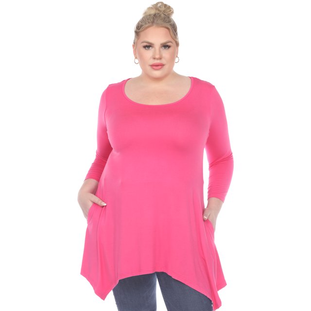 White Mark Tunique Makayla pour Femmes à Manches 3/4