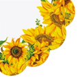thumbnail image 1 of Set of 2 Large Round Dancing Sunflowers Napkins, 1 of 1
