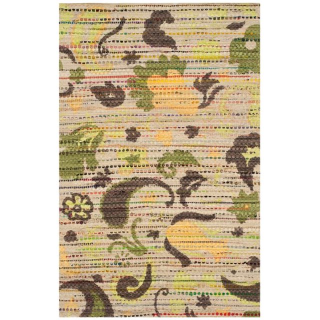 Safavieh Cedar Brook 5' X 8' Tapis de Coton à la Main en Vert