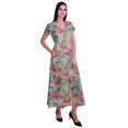 thumbnail image 4 of Moomaya Robe Longue Maxi pour Femmes à Manches Courtes, Robe Formelle/décontractée avec Poches P-TTG, 4 of 6