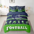 thumbnail image 2 of YST Ensemble de Douillette Simple 7 Pcs, Lit dans un Sac Simple Réversible, Ensemble de Literie Simple Ultra Doux avec Douillette de Football pour Garçons, Drap Plat, Drap-Housse, Taies d'Oreiller, Couvre-Oreillers (Seattle), 2 of 5
