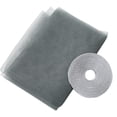 thumbnail image 1 of DIY Self-Adhesive Mosquito Window Screen, 1.3x1.5m Gray Polyester Mesh with 5.6m Hook & Loop Fasteners, Easy Install/Remove, Pet-Friendly Insect Protection for Bedroom, Kitchen, Balcony - Practical, 1 of 6