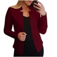 thumbnail image 3 of cfhntfmh Plus Size Cardigan for Women Fashion Open Front Long Sleeve Tunci Shirts Fall Formal Work Office Cardigans, 3 of 5
