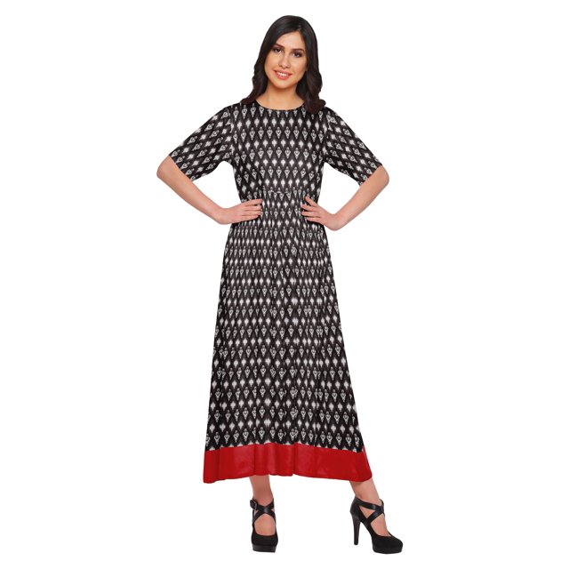 Moomaya Kurti Longue Imprimée Tenue d'Été Tunique Ligne A pour Femmes