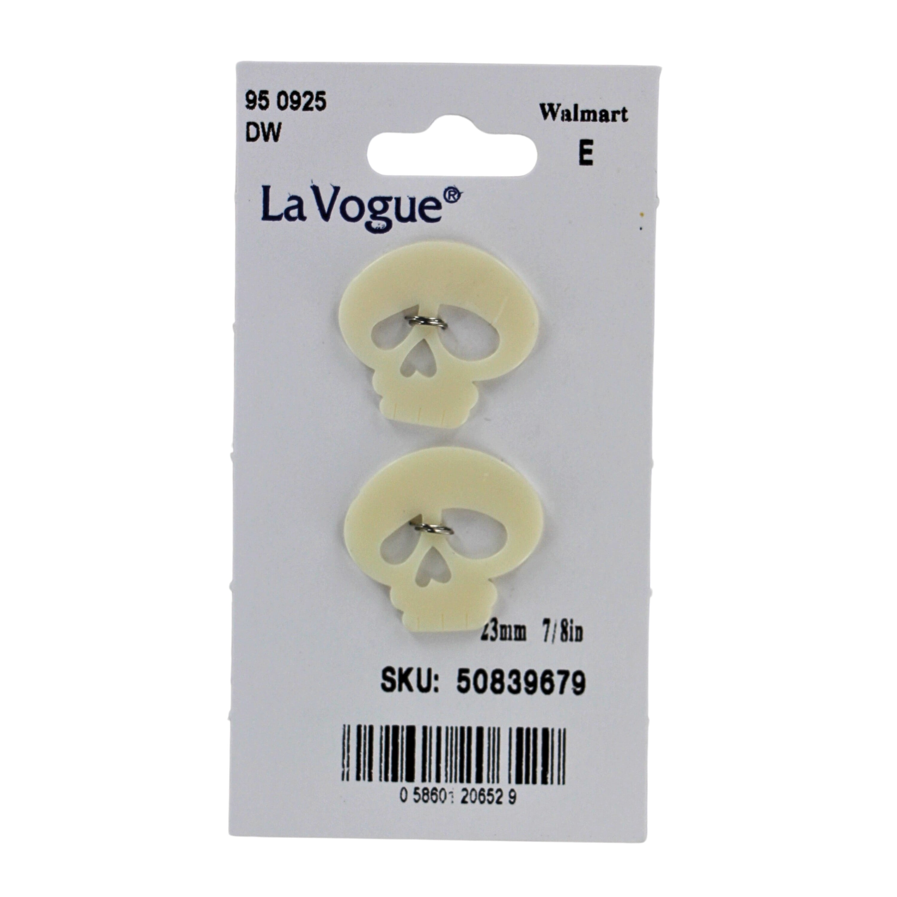 LA VOGUE boutons, matière naturelle - 2 pièces, 23 mm (7/8 po), Poop
