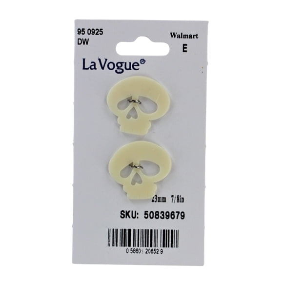 LA VOGUE Buttons, Natural Material - 2 pieces, 23 mm (7/8 in), Poop