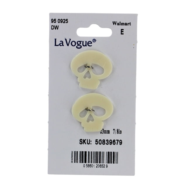 LA VOGUE Buttons, Natural Material - 2 pieces, 23 mm (7/8 in), Poop