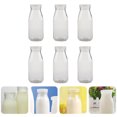 thumbnail image 2 of 6Pcs 250ML Heat Resistant Milk Glass Bottles with Plastic Lid Yogurt Bottles, 2 of 9