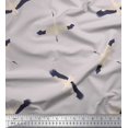 thumbnail image 3 of Soimoi Gray Moss Georgette Fabric Flying Stork Bird Decor Fabric Printed Yard 42 Inch Wide, 3 of 5