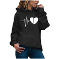 thumbnail image 1 of Chandails à Capuchon Décontractés pour Femmes, Hauts, Chandail Imprimé pour Dames, Blouse, T-Shirt, 1 of 1