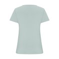 thumbnail image 4 of Dealovy Hauts de Sortie pour Femmes Manches Courtes Col Rond T-Shirts Ajustés Doux Couleur Unie Confortables T-Shirts Basiques, 4 of 5