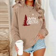 thumbnail image 2 of Pisexur Christmas Sweat-Shirt Décontracté à Manches Longues Col Rond pour Femmes, Pull Confortable et Ample, Imprimé Mode Festival Automne, 2 of 4