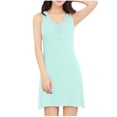 thumbnail image 1 of Tnhcen Robe de Nuit Débardeur Rembourrée en Modal Uni à Col Rond pour Femme - P-3TG 20 % Modal 40 % Coton 40 % Polyester, 1 of 7