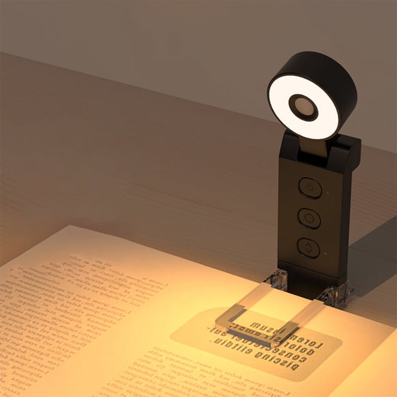 Chmadoxn Desk Lamp USB Rechargeable Book Light Portable Mini Bookmark Light Eye-Caring Book Clip Light Adjustable Brightness Reading Light Plastics book clip light