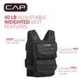 thumbnail image 3 of CAP Barbell Gilet lesté réglable, 40lb, 3 of 9