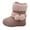 Beige, variant on Girls Boots Thick Sole Big Dress Shoes High Heels for Kids3 Non Warm Comfortable Winter Sugar Tall Girls Riding Snow Shoes for Girls Kids Booties for Girls Booties - Durable Solid Color