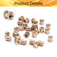 thumbnail image 3 of Wekity M2.5x4mm Female Thread Knurled Nuts,200pcs Hx3.8mm OD Brass Threaded Insert Embedment Nuts Hydraulic Welded Joint Injection Molding Assortment Kit for 3D Printing Injection Molding-0621, 3 of 5